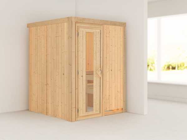 Systemsauna Norin Holztür mit Isolierglas