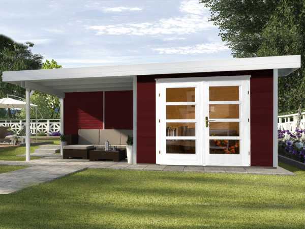 Gartenhaus Designhaus 126 B Gr. 2 28 mm schwedenrot