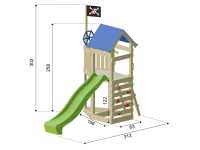 Vorschau: Spielturm Pirat Captain Jolly KDI inkl. Rutsche grün Vorschau: Spielturm Pirat Captain Jolly KDI inkl. Rutsche grün