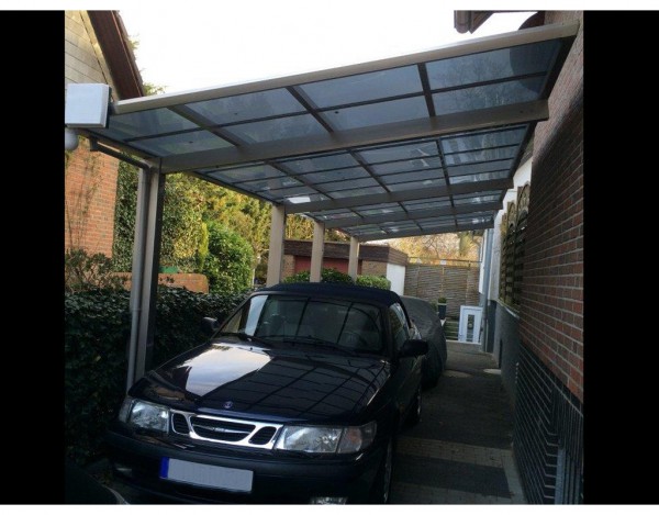 Carport Linea Typ 60 Tandem Edelstahl Look