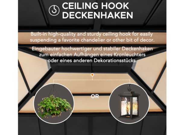 Zedernholz-Gazebo ERNIR – 393 cm x 452 cm