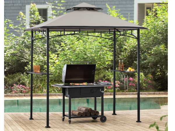 Stahl-Grill-Gazebo LINAS – 152 cm x 244 cm