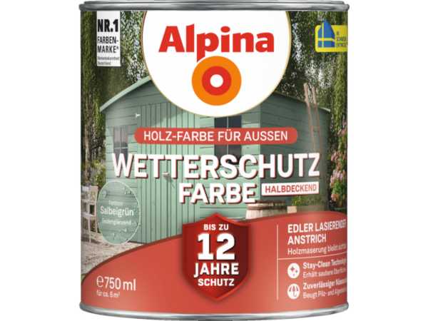 Wetterschutzfarbe halbdeckend Salbeigrün