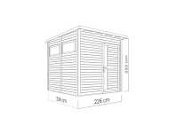 Vorschau: Gartenhaus Punta 2 19 mm hellgrau Vorschau: Gartenhaus Punta 2 19 mm hellgrau