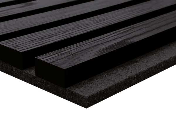 Akustikpaneele Wandverkleidung Black Oak 120 cm Filz schwarz