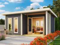 Vorschau: Saunahaus Mainburg 5 terragrau 38 mm Vorschau: Saunahaus Mainburg 5 terragrau 38 mm