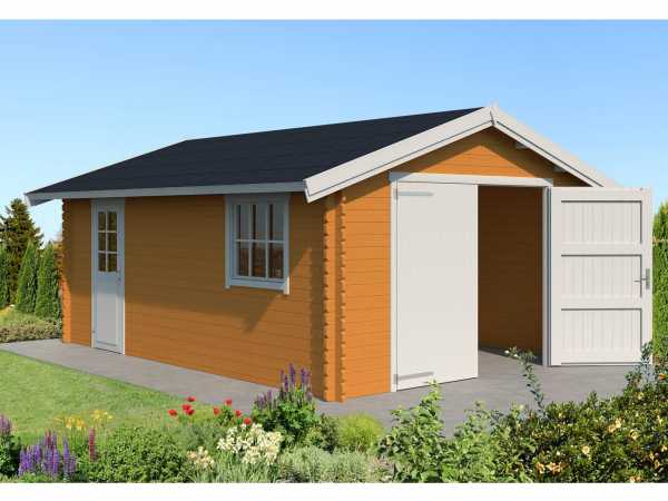 Garage Yarik inkl. Holztor 40 mm eiche