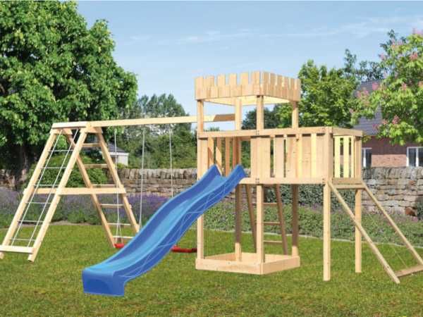 Spielturm Ritterburg Löwenherz SET naturbelassen