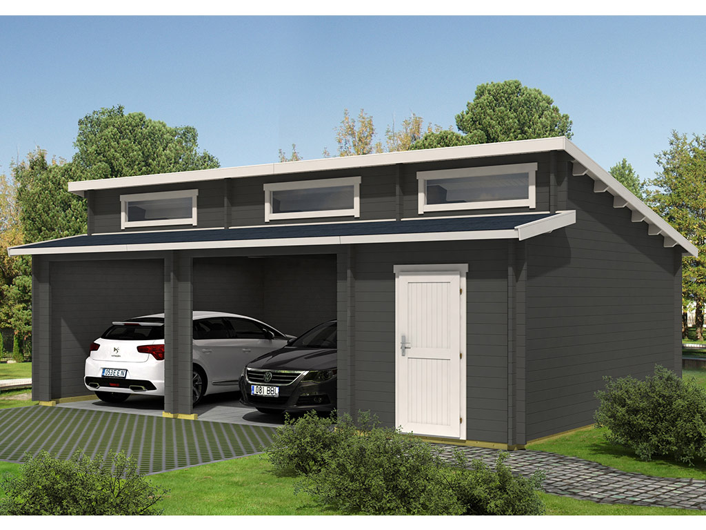 Garagentore | 44 mm Hawaii Holzprofi24 Garage Garagen & | Garten carbongrau | Doppelgaragen | | Gartenbauten