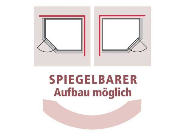 Sauna Systemsauna Siirin mit Dachkranz, inkl. 9 kW Ofen mit externer Steuerung