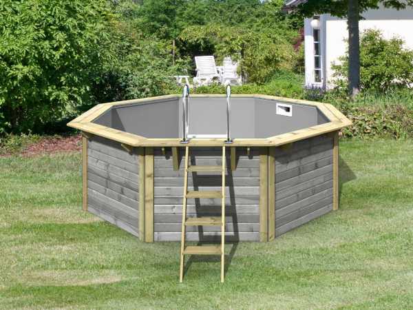 Holzpool Modell X2 38mm Wassergrau SPARSET Zubehöre