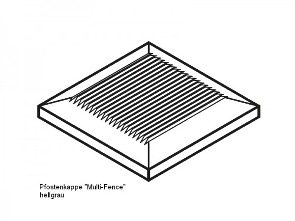 Pfostenkappe BPC Multi Fence hellgrau
