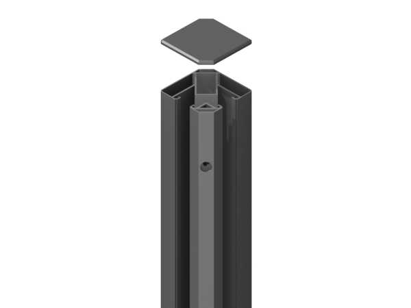 Eck-Klemmpfosten SYSTEM GLAS anthrazit