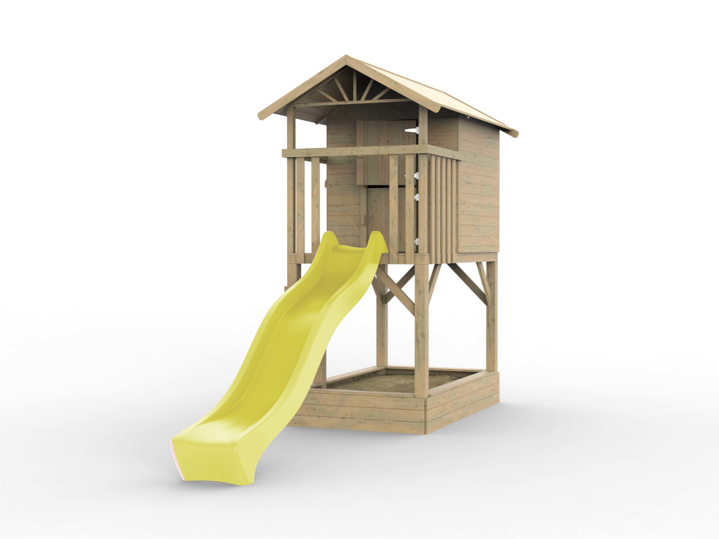 Sandkasten Kinder Holz Spielturm Stelzenhaus SPARSET 2 "Benny"mit Rutschbahn 