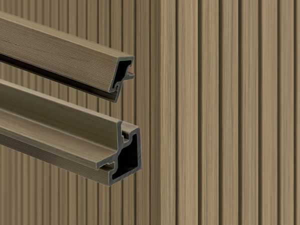 WPC Eckprofil Fassadenverkleidung co-extrudiert