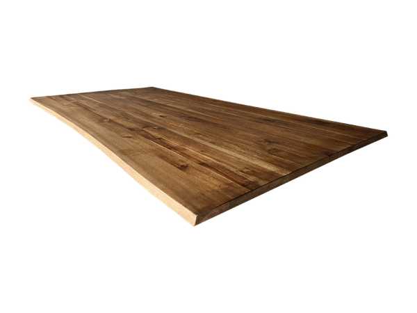 Tischplatte mit Waldkante aus Akazie