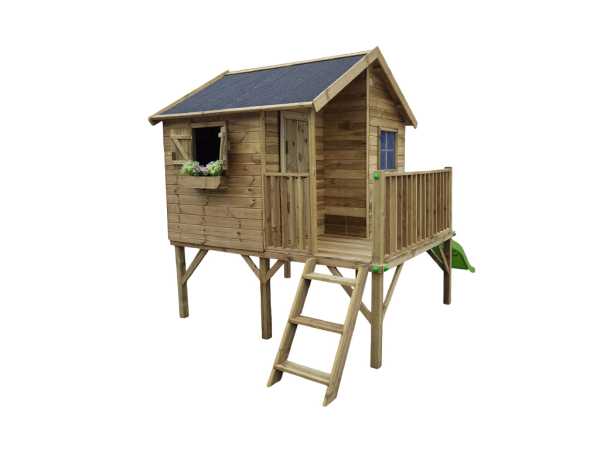 Stelzenhaus Brüssel KDI inkl. Rutsche grün