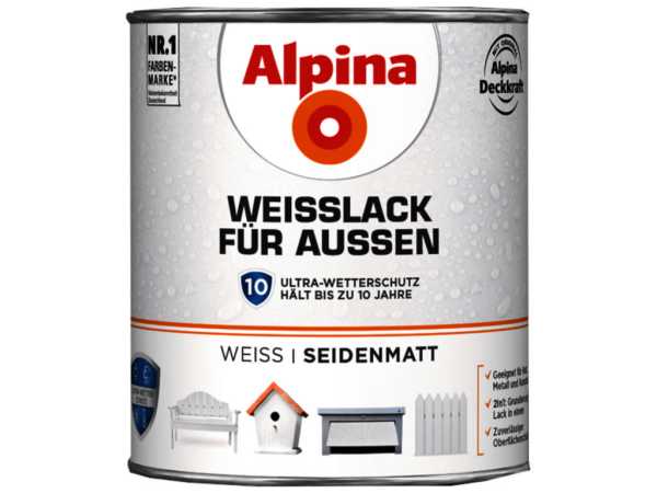 Weißlack für Außen Seidenmatt