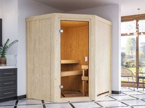 Sauna Faurin mit bronzierter Glastür