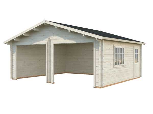 Garage Roger 28,4 m² ohne Tor 44 mm transparent tauchimprägniert
