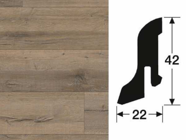 Sockelleiste Risseiche lehmgrau 6232