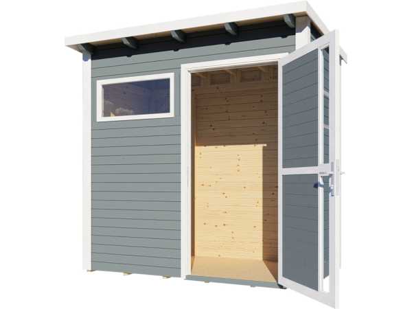 Gartenhaus Punta 1 19 mm hellgrau