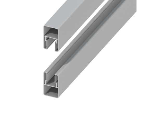 SYSTEM WPC/ALU Senkrecht-Adapter-Set Silber