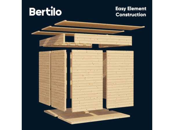 Gartenhaus Punta 1 19 mm hellgrau