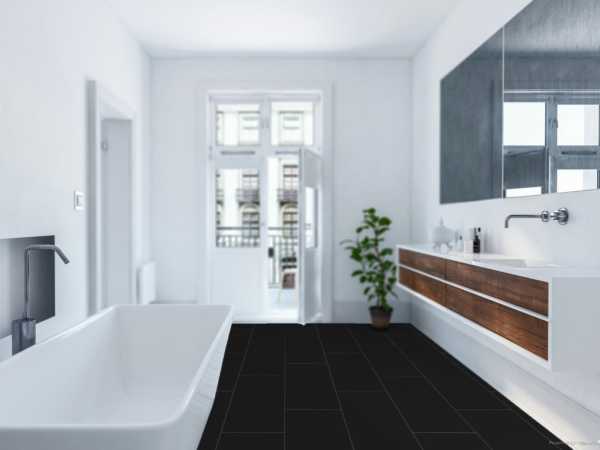 Vinylboden The Floor SPC Stone Schwarz U190 Fliese