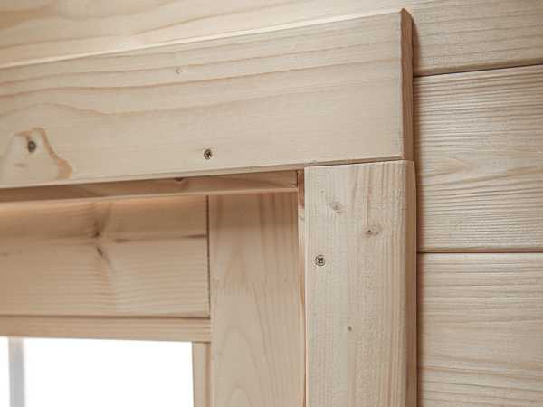 Gartenhaus Blockbohlenhaus CA2977 28 mm naturbelassen mit 3 m Anbau