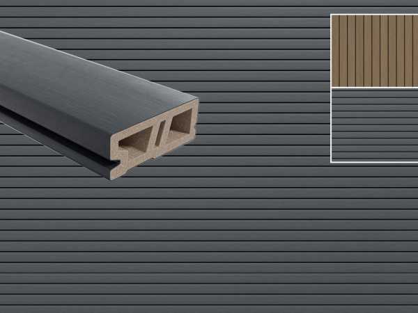 WPC-Fassade Rhombusleiste Anthrazit