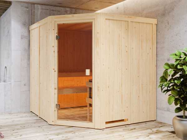 Sauna Kotka mit bronzierter Glastür