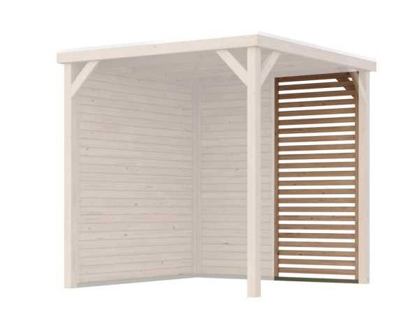 Seitenwand Lamellen Optik für Pavillon Cubeco halb