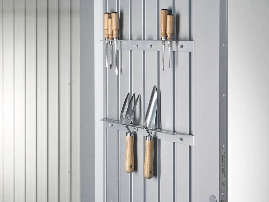 Werkzeughalter Tür für Gerätehäuser silbermetallic Gerätehaus