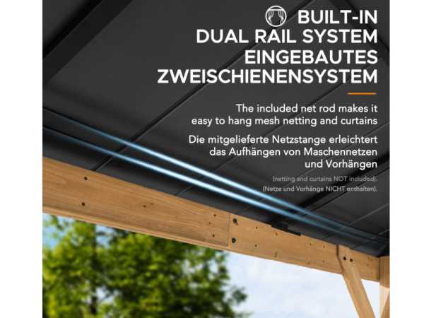 Zedernholz-Gazebo ERNIR – 393 cm x 452 cm