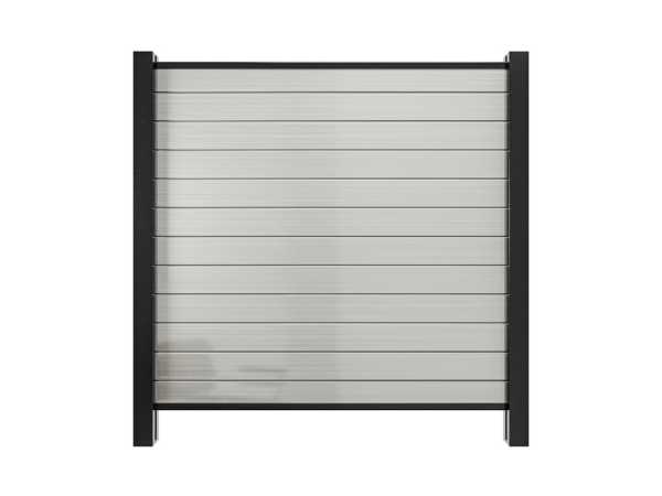 Gartenzaun Sichtschutzzaun PVC Stecksystem hellgrau