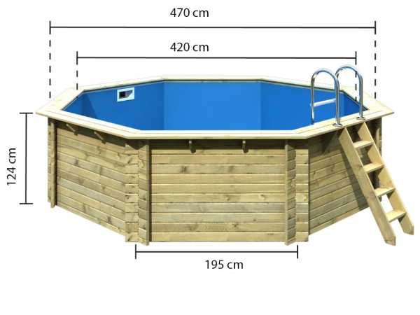 Abbildung zeigt Holzpool inkl. Skimmer (Optional erhältlich L7900445)