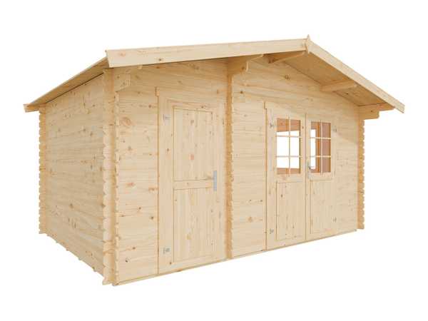 Gartenhaus Blockbohlenhaus Keila 34 mm naturbelassen