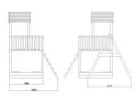 Vorschau: Spielturm Tilly Classic mit Doppelschaukel KDI inkl. Rutsche blau + Sitze blau Vorschau: Spielturm Tilly Classic mit Doppelschaukel KDI inkl. Rutsche blau + Sitze blau