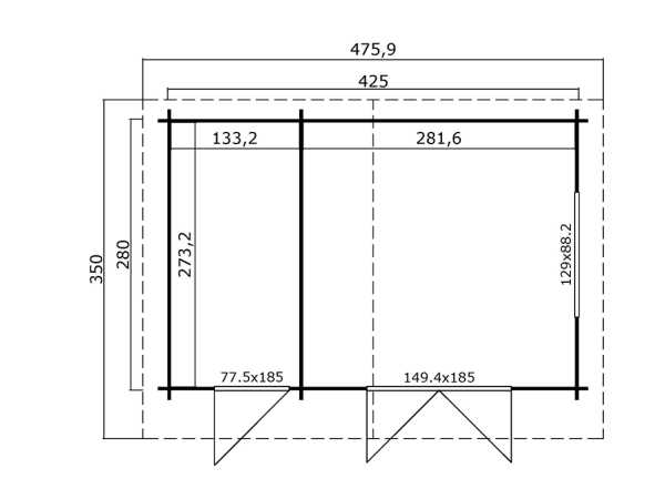 Gartenhaus Blockbohlenhaus Keila 34 mm naturbelassen