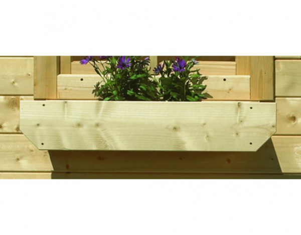 Blumenkasten für Gartenhäuser naturbelassen