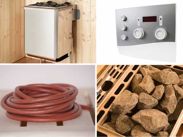 Technikpaket für Saunahaus Serie 533, 9,0 KW Ofen mit Anschlußkabel und Steuergerät