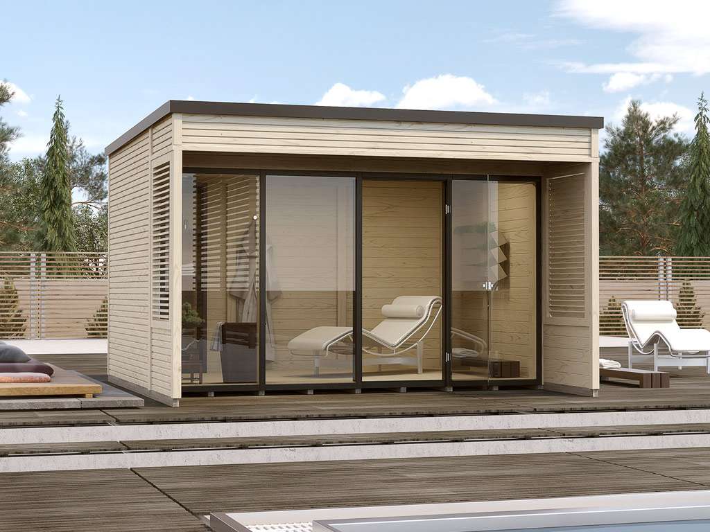 Gartenhaus Designhaus Cubilis 2.0 Gr. 1 45 mm naturbelassen, inkl