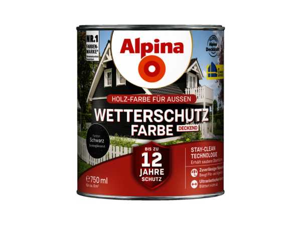 Wetterschutzfarbe deckend Schwarz