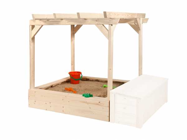 Sandkasten inkl. Pergola naturbelassen
