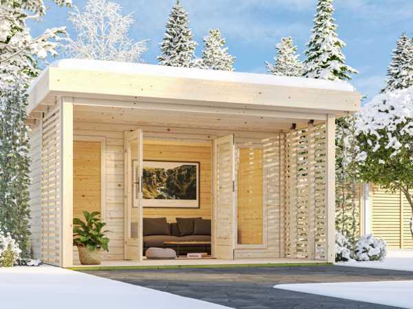 Gartenhaus Chione 38 mm naturbelassen