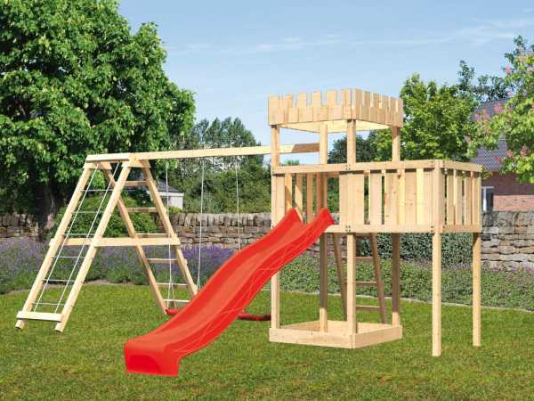 Spielturm Ritterburg Löwenherz SET naturbelassen