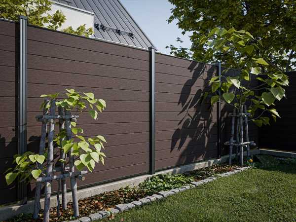 Bohlenset Premium für WPC-Steckzaunsystem Red Wood