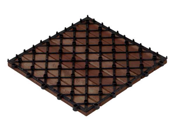 Terrassenfliese Akazie Holzfliese dunkel geölt