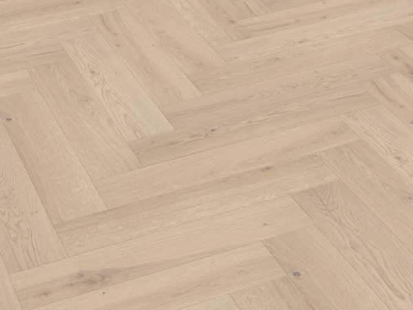 Parkett PS 500 Eiche authentic cremeweiß 9021 Fischgrät Gebürstet
